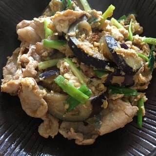 ナスと豚肉のオイスターソース炒め